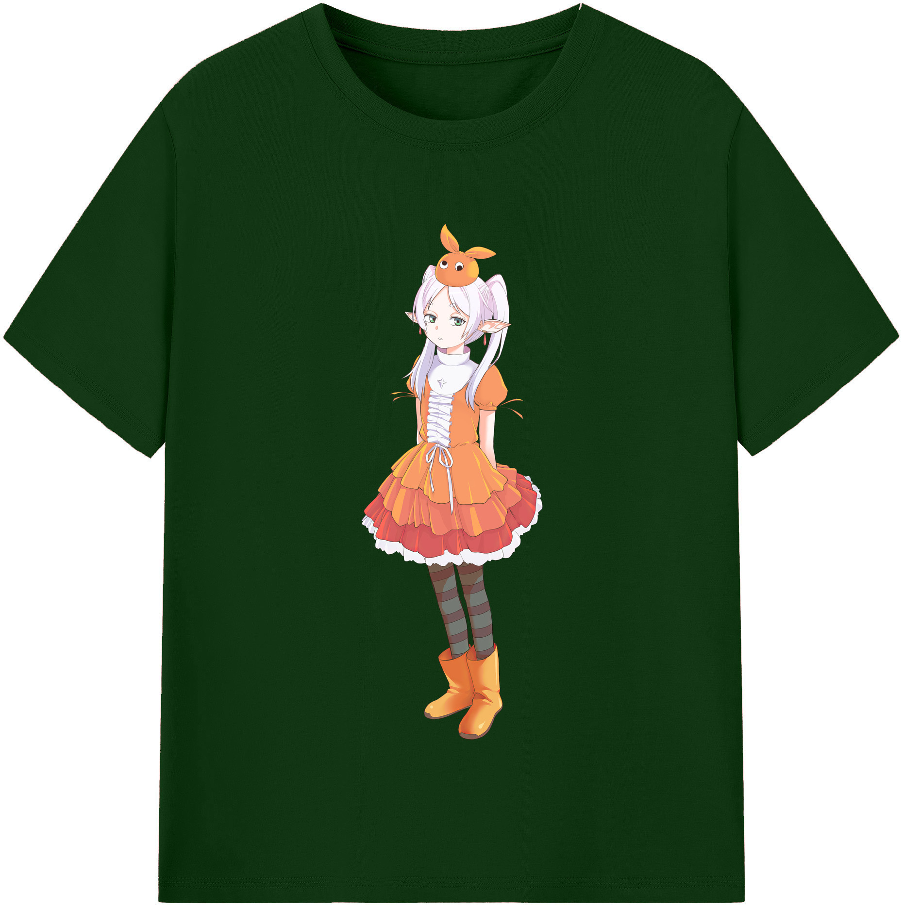 （画像用） 葬送のフリーレン Frieren 綿100％半袖Tシャツ（フロントプリント）
